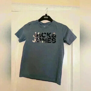 Jack Jones blue logo t  shirt boys 10years
